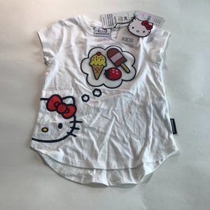Hello Kitty Cotton On Kids Tee Shirt Size 3